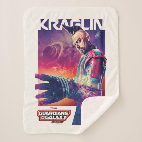 Guardians of the Galaxy Kraglin Character Poster Sherpa Blanket