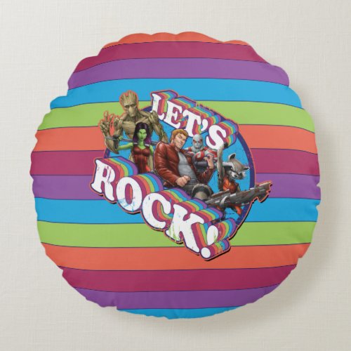 Guardians of the Galaxy  Lets Rock Round Pillow