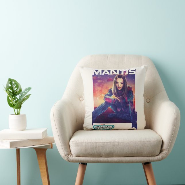 Guardians of the Galaxy Mantis Character Poster Throw Pillow (Chair)