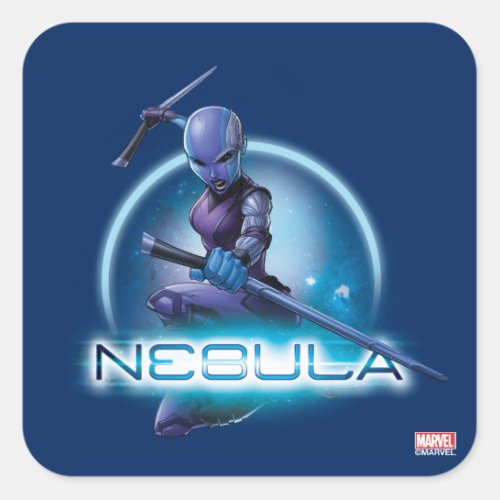 Guardians of the Galaxy  Nebula Character Badge Square Sticker