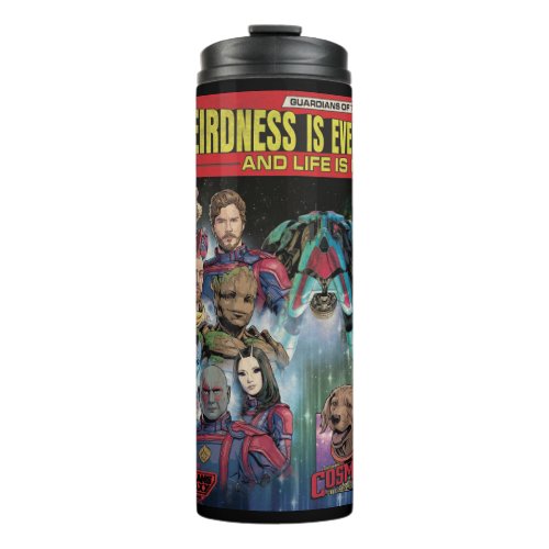 Guardians of the Galaxy Retro Comic Book Homage Thermal Tumbler