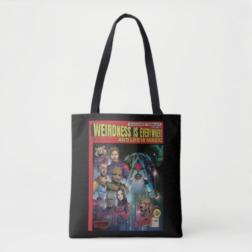 Guardians of the Galaxy Retro Comic Book Homage Tote Bag