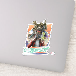 Guardians of the Galaxy Retro Crew Art Sticker