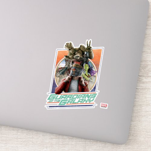 Guardians of the Galaxy  Retro Crew Art Sticker