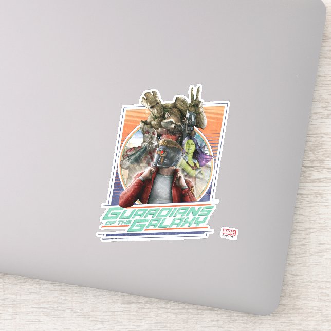 Guardians of the Galaxy | Retro Crew Art Sticker (Detail)