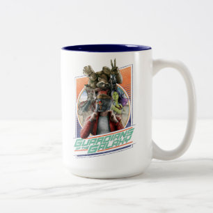 Guardians of the Galaxy Retro Crew Art Two-Tone Coffee Mug