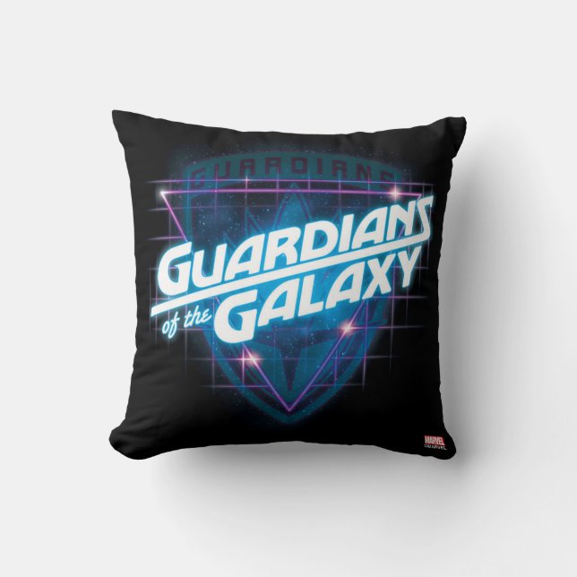 Guardians of the Galaxy | Retro Logo Throw Pillow (Front)