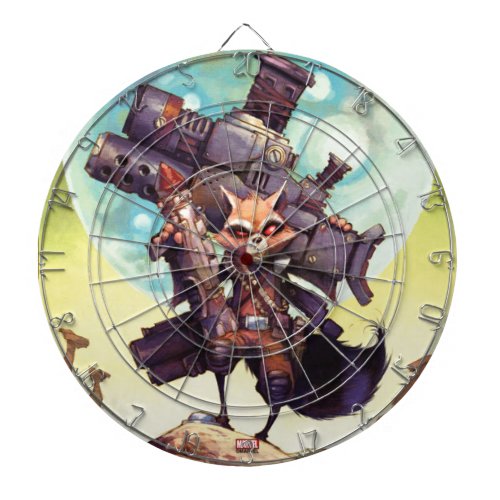 Guardians of the Galaxy  Rocket Armed  Ready Dartboard With Darts
