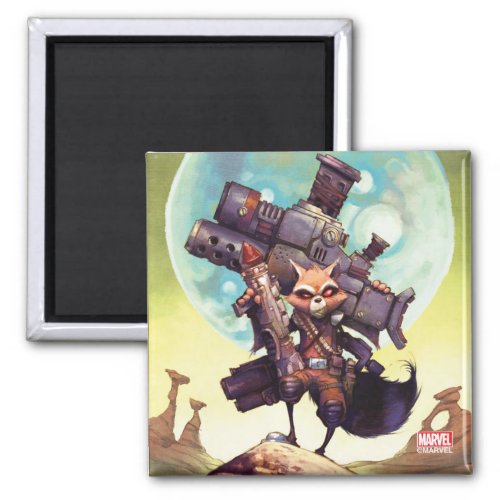 Guardians of the Galaxy  Rocket Armed  Ready Magnet