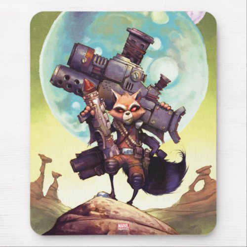 Guardians of the Galaxy  Rocket Armed  Ready Mouse Pad