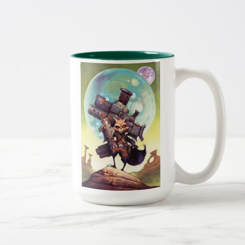 Guardians of the Galaxy  Rocket Armed  Ready Two_Tone Coffee Mug