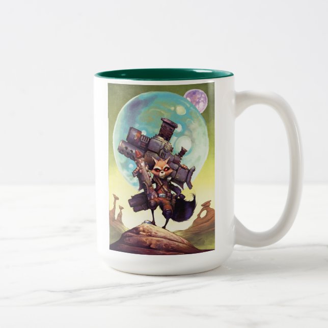 Guardians of the Galaxy | Rocket Armed & Ready Two-Tone Coffee Mug (Right)
