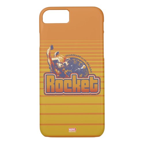 Guardians of the Galaxy  Rocket Character Badge iPhone 87 Case