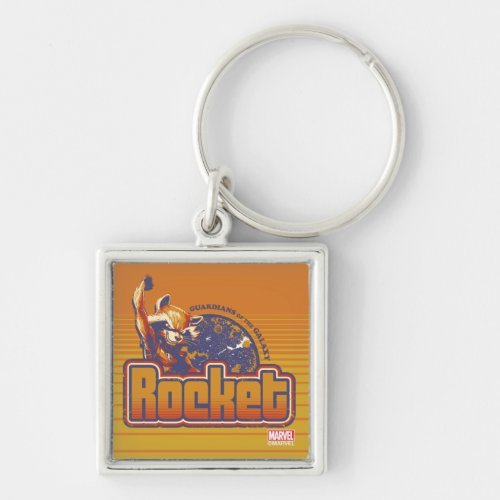 Guardians of the Galaxy  Rocket Character Badge Keychain