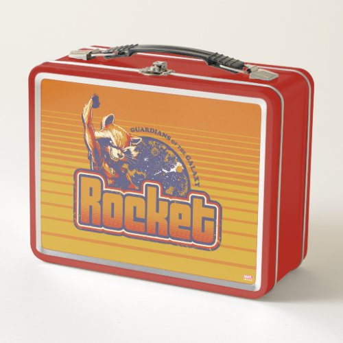 Guardians of the Galaxy  Rocket Character Badge Metal Lunch Box