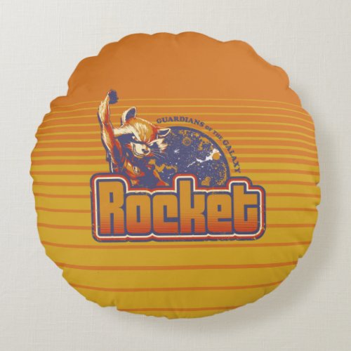 Guardians of the Galaxy  Rocket Character Badge Round Pillow