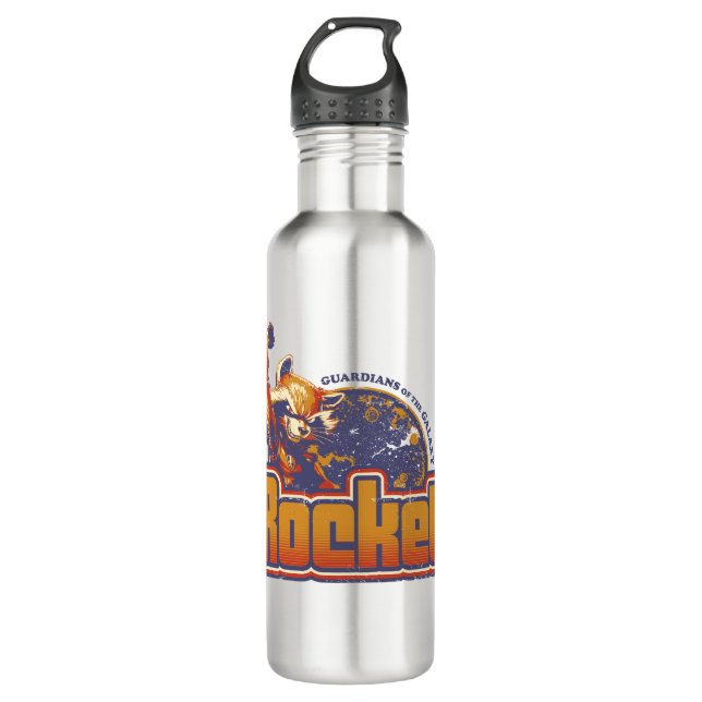 Guardians of the Galaxy | Rocket Character Badge Stainless Steel Water Bottle (Front)