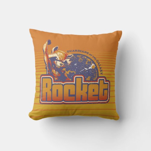 Guardians of the Galaxy  Rocket Character Badge Throw Pillow