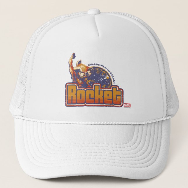 Guardians of the Galaxy | Rocket Character Badge Trucker Hat (Front)