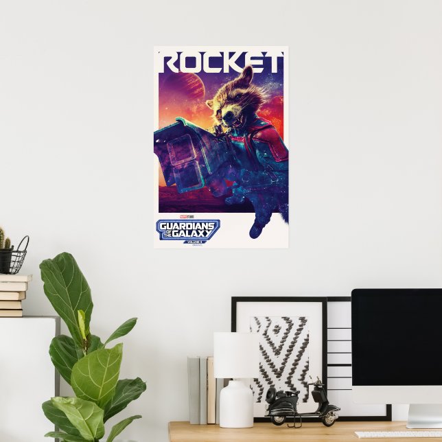 Guardians of the Galaxy Rocket Character Poster (Home Office)