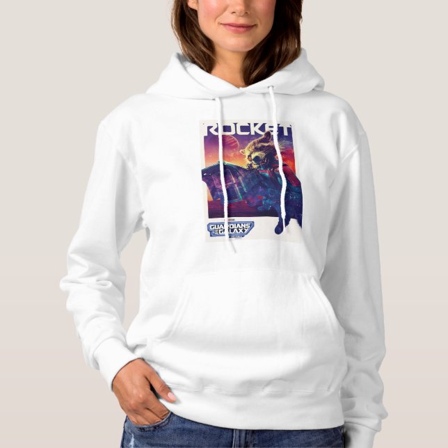 Guardians of the Galaxy Rocket Character Poster Hoodie (Front)