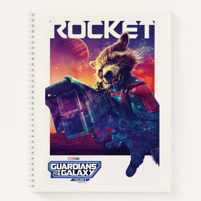 Guardians of the Galaxy Rocket Character Poster Notebook (Front)