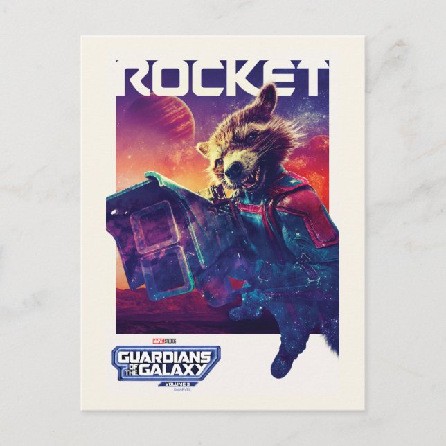 Guardians of the Galaxy Rocket Character Poster Postcard (Front)
