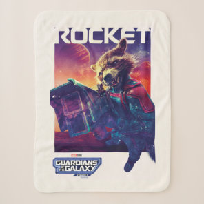 Guardians of the Galaxy Rocket Character Poster Sherpa Blanket