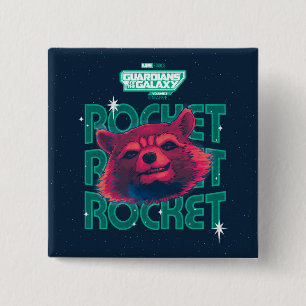Guardians of the Galaxy Rocket Face Graphic Button