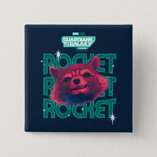 Guardians of the Galaxy Rocket Face Graphic Button