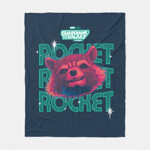 Guardians of the Galaxy Rocket Face Graphic Fleece Blanket