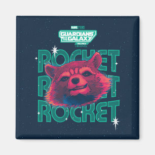 Guardians of the Galaxy Rocket Face Graphic Magnet