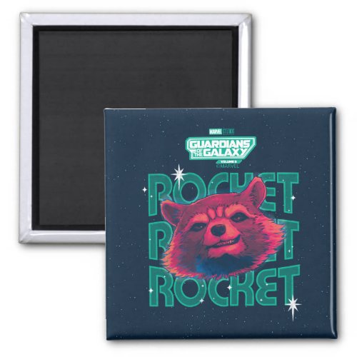 Guardians of the Galaxy Rocket Face Graphic Magnet