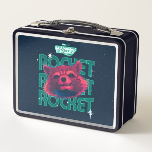 Guardians of the Galaxy Rocket Face Graphic Metal Lunch Box