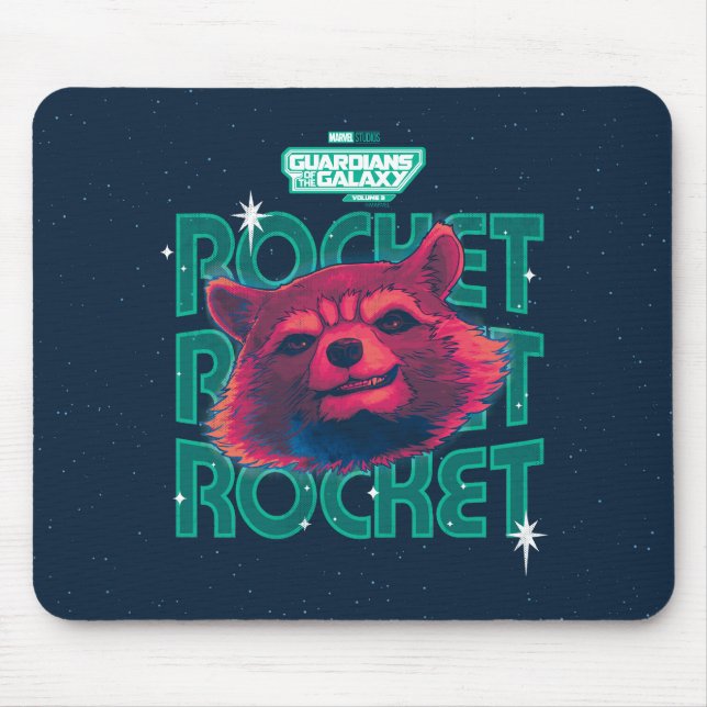 Guardians of the Galaxy Rocket Face Graphic Mouse Pad (Front)