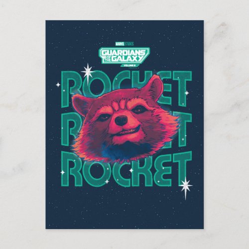 Guardians of the Galaxy Rocket Face Graphic Postcard