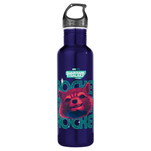 Guardians of the Galaxy Rocket Face Graphic Stainless Steel Water Bottle