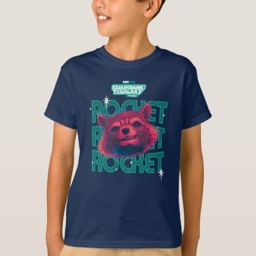 Guardians of the Galaxy Rocket Face Graphic T_Shirt