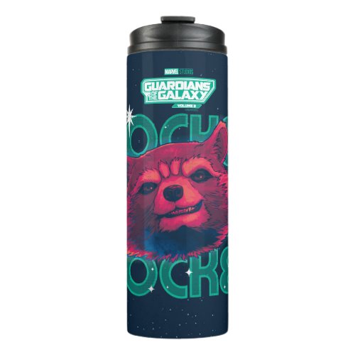 Guardians of the Galaxy Rocket Face Graphic Thermal Tumbler