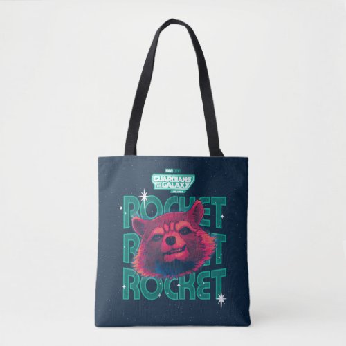 Guardians of the Galaxy Rocket Face Graphic Tote Bag