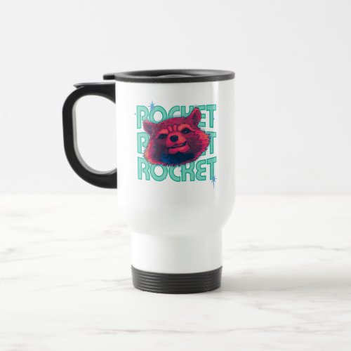 Guardians of the Galaxy Rocket Face Graphic Travel Mug