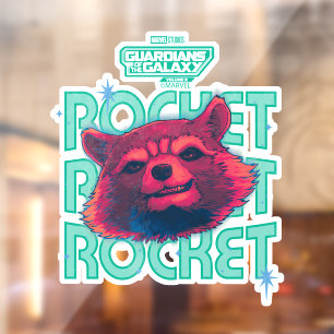 Guardians of the Galaxy Rocket Face Graphic Window Cling
