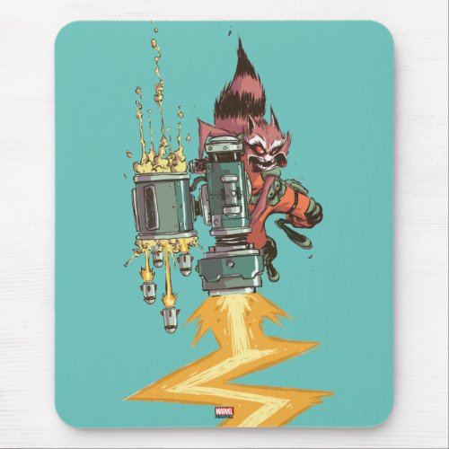 Guardians of the Galaxy  Rocket Full Blast Mouse Pad