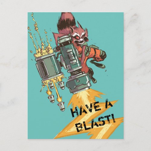 Guardians of the Galaxy  Rocket Full Blast Postcard