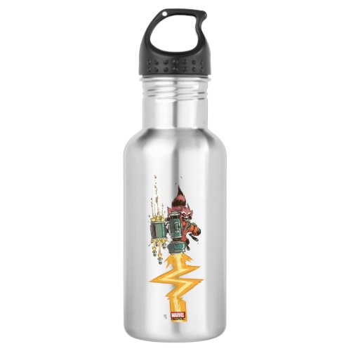 Guardians of the Galaxy  Rocket Full Blast Stainless Steel Water Bottle