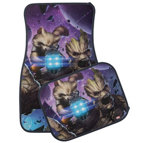 Guardians of the Galaxy  Rocket  Groot Attack Car Mat