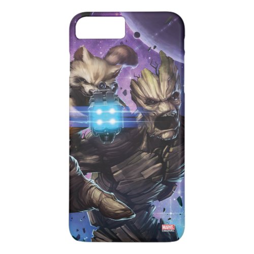 Guardians of the Galaxy  Rocket  Groot Attack iPhone 8 Plus7 Plus Case