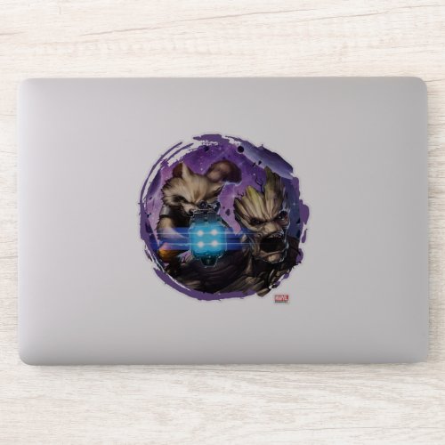 Guardians of the Galaxy  Rocket  Groot Attack Sticker