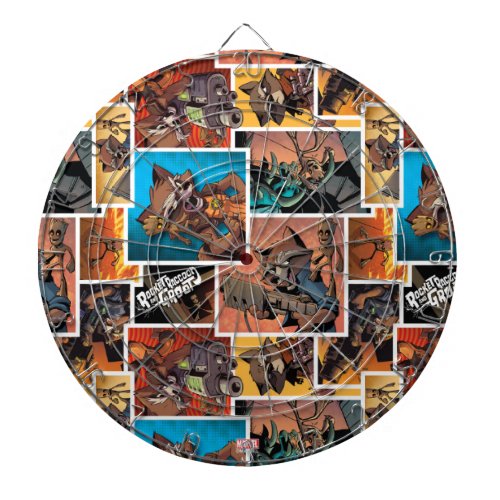 Guardians of the Galaxy  Rocket  Groot Collage Dart Board