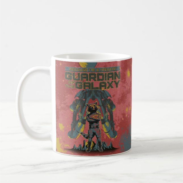 Guardians of the Galaxy Rocket "Guardian" Quote Coffee Mug (Left)